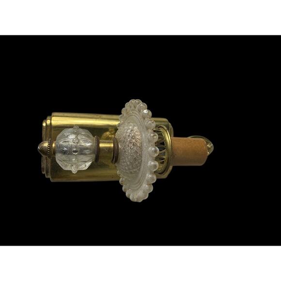 Vintage Light Fixtures Wall Sconces Lamps Set 2 Brass Glass Hollywood Regency - Picture 16 of 16